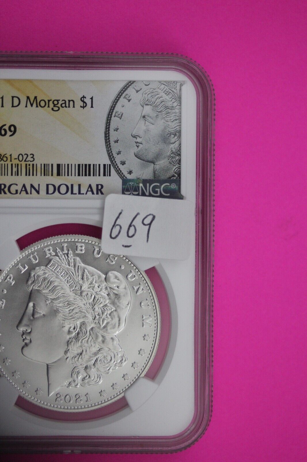 Rare 2021 D MS 69 Morgan Silver Dollar NGC Graded Certified Free Shipping 669