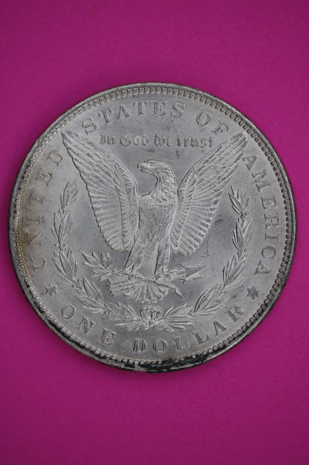 1891 P Morgan Lady Liberty Silver Dollar Authentic Corroded Rim Area 2622