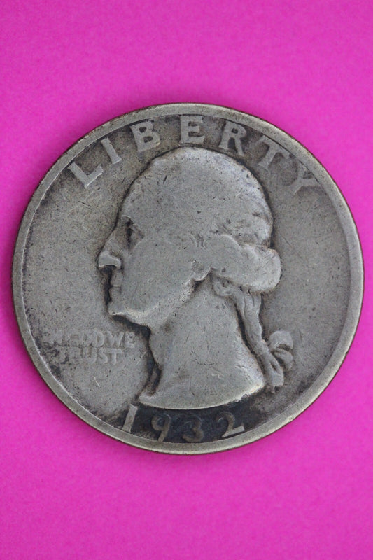 1932 S George Washington Silver Quarter Guaranteed Autthentic Genuine Coin 1230