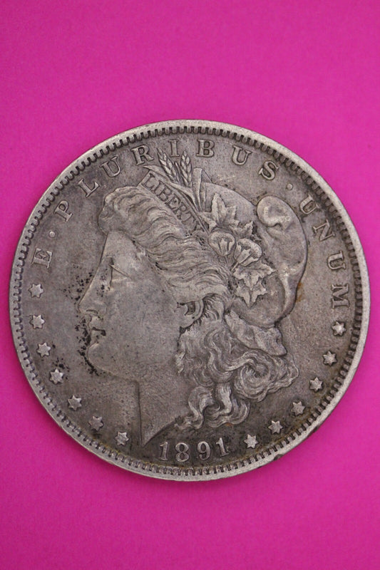 Toned 1891 O Morgan Silver Dollar Liberty Rare Key Date Coin New Orleans 355