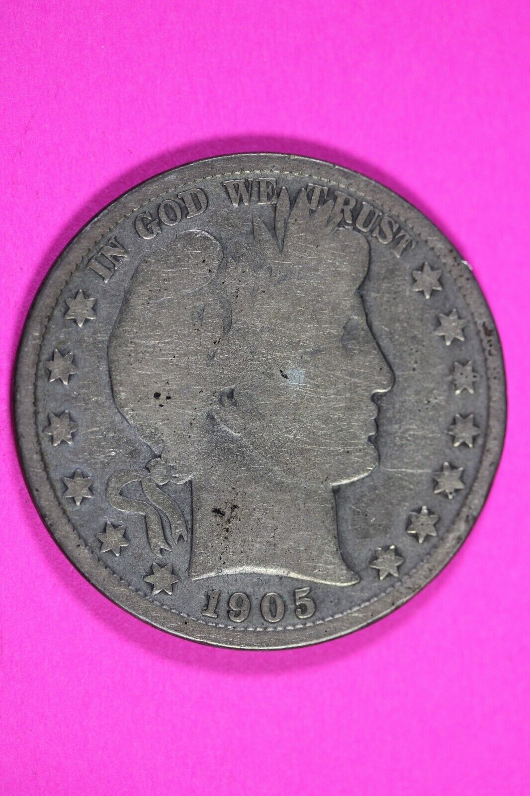 1905 S Barber Liberty Half Dollar Scarce Semi Key Date Coin San Francisco 274