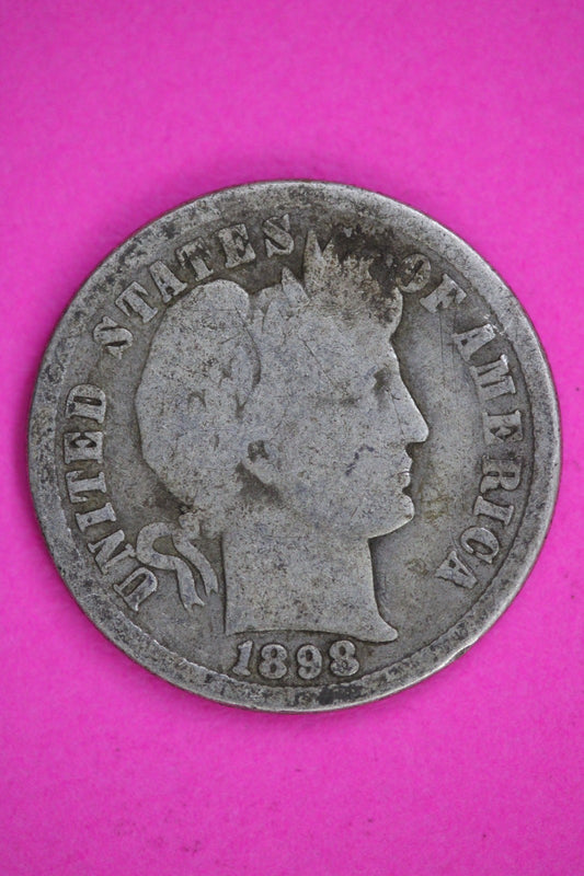 1898 O Barber Liberty Silver Dime Guaranteed Authentic & Genuine Coin 2887