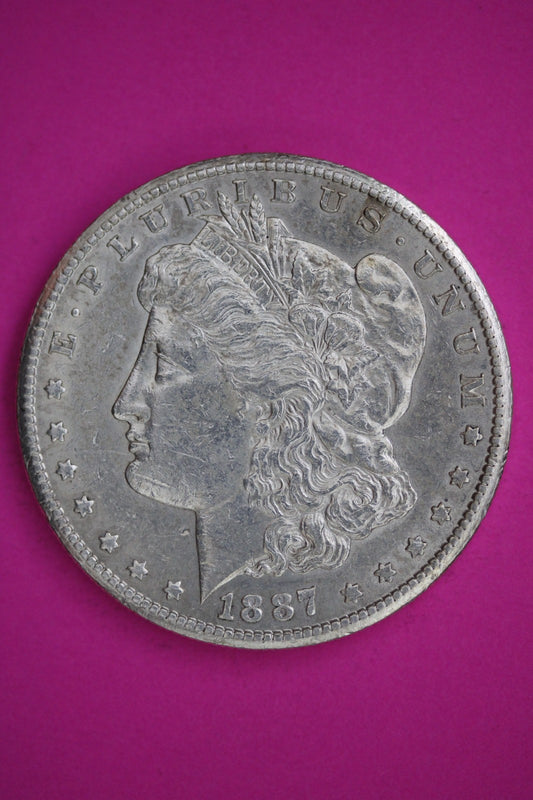 1887 S Morgan Lady Liberty Silver Dollar Guaranteed Authentic & Genuine 2698