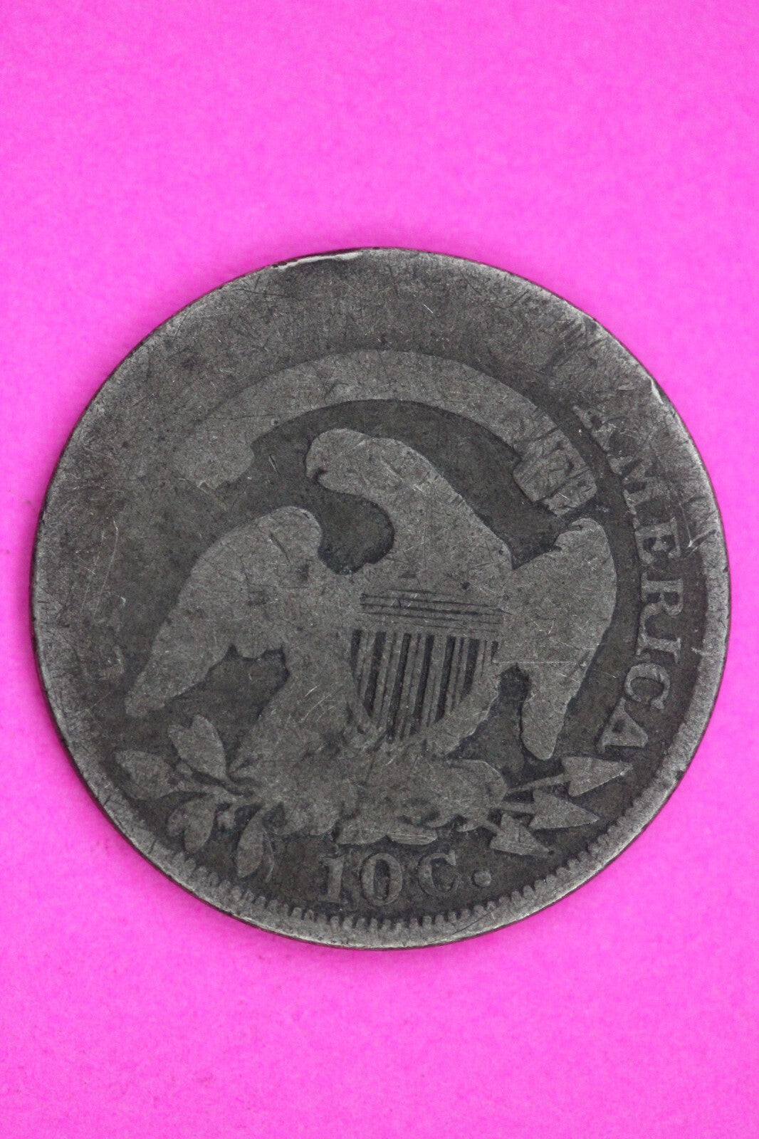 1836 Bust Capped Dime Lady Liberty Silver Coin Guaranteed Authentic Genuine 1369