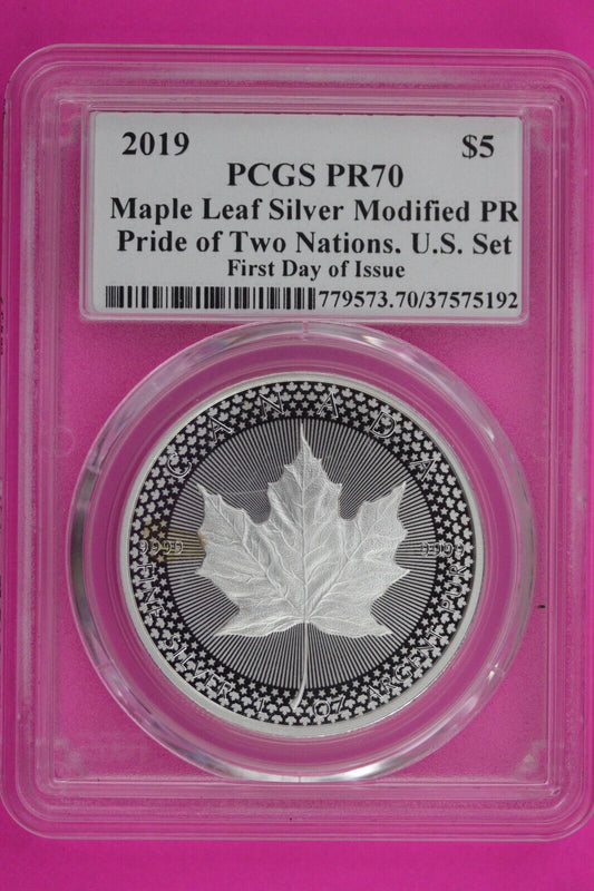2019 PR 70 Pride Of 2 Nations Canada Maple Leaf Modified First Release PCGS 593