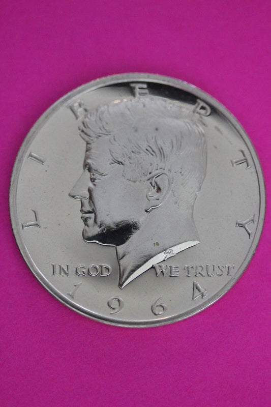 Accented Hair 1964 Proof John F Kennedy Silver Half Dollar Milk Spots N464