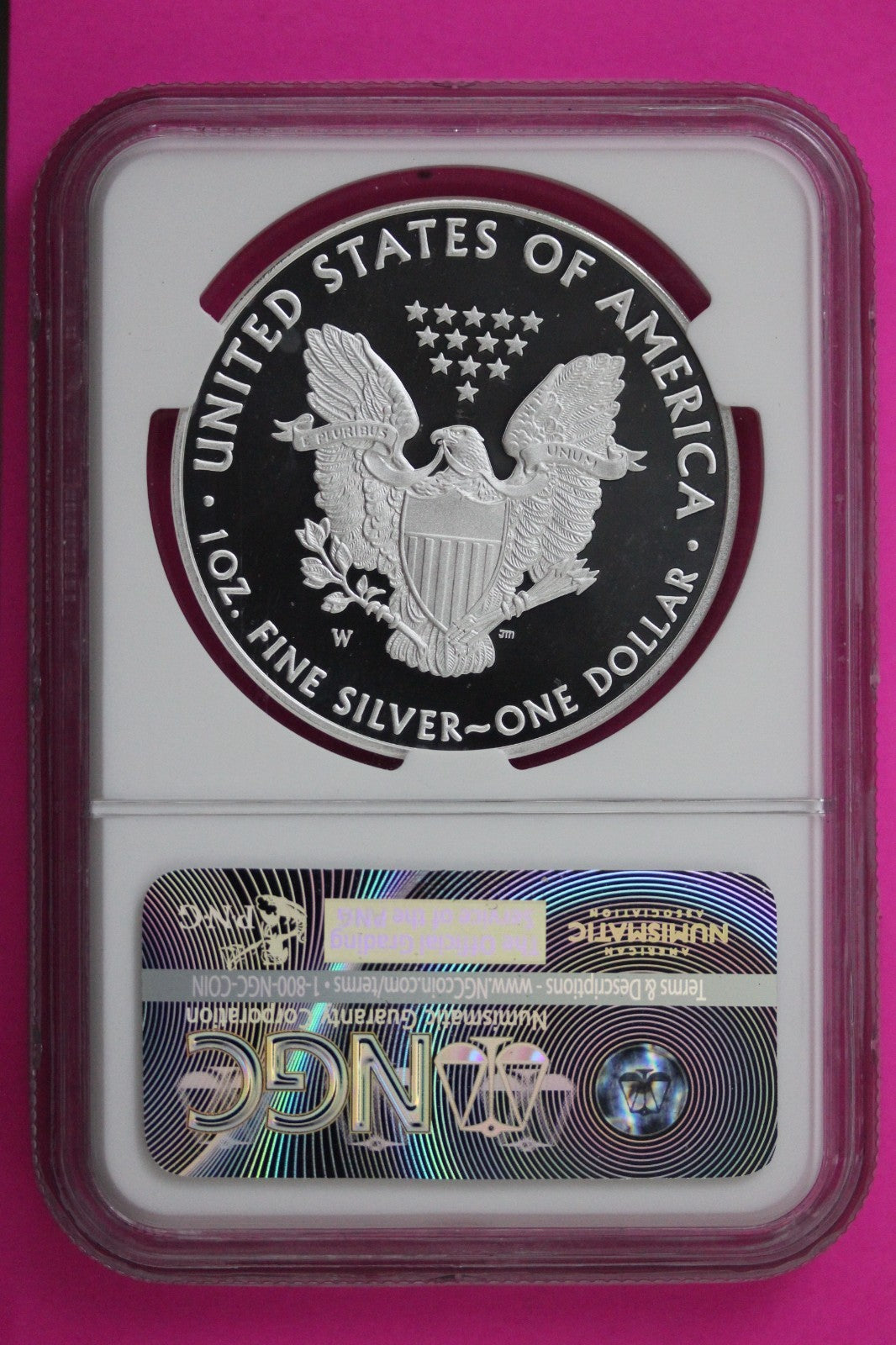 2016 W PF 70 Proof DCAM Silver American Eagle Lettered Edge NGC Authentic 261
