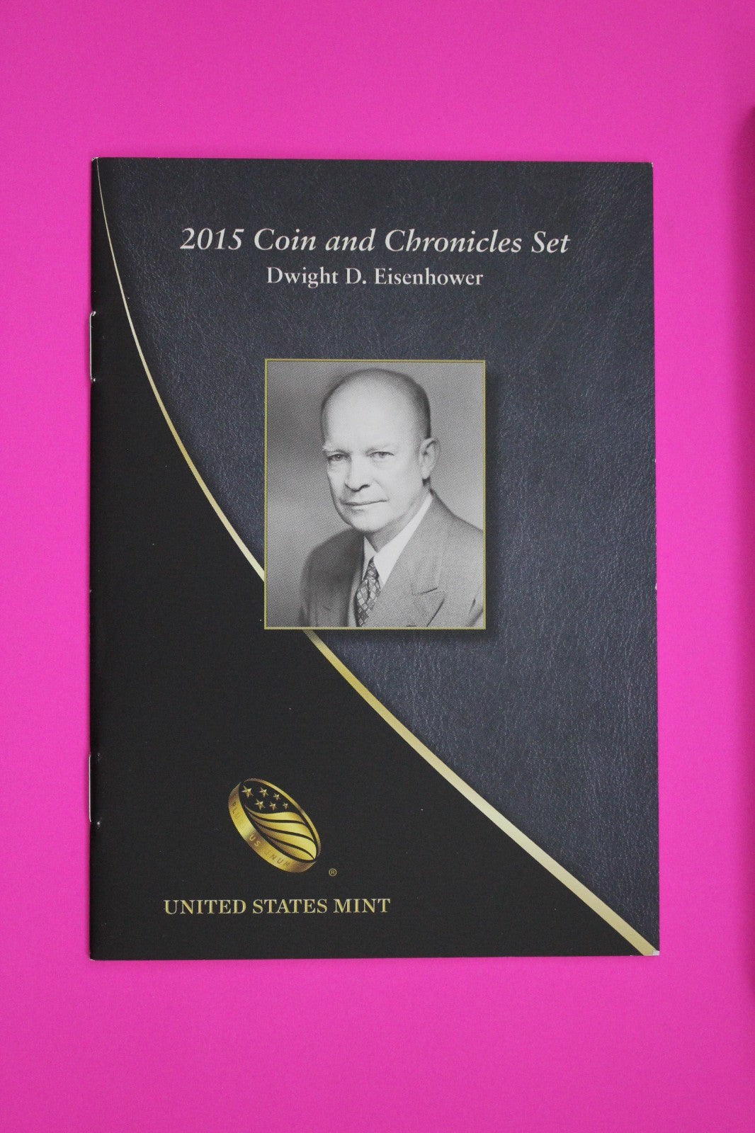 Gem 2015 Dwight Eisenhower Coins & Chronicles Set 1 OZ Silver Box & COA 7043