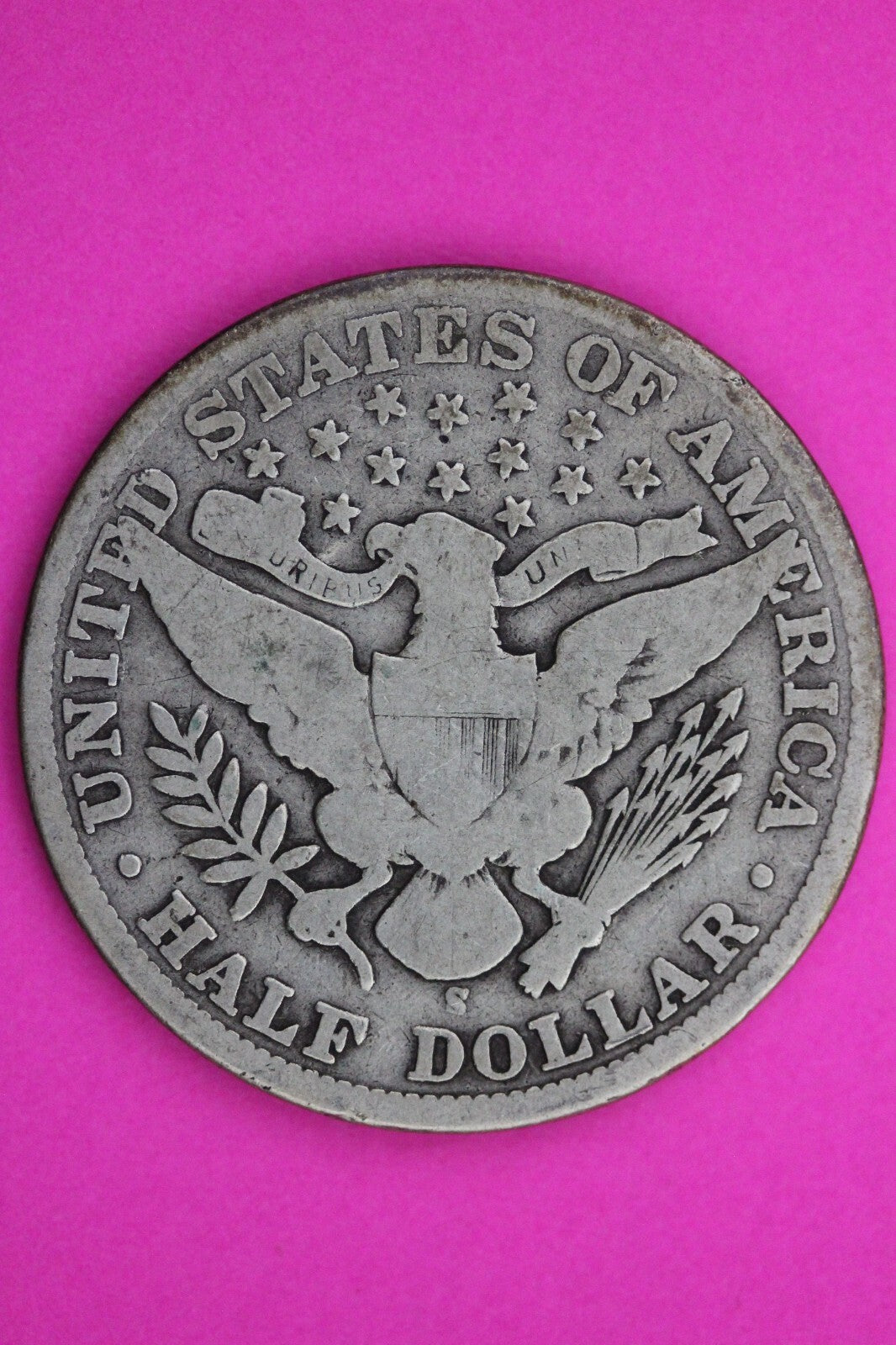 1909 Inverted S Barber Liberty Half Dollar Silver Coin Key Date Genuine 0413N