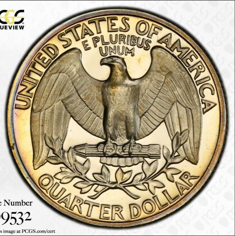 Toned 1979 S Type 2 PR 69 DCAM Washington Quarter PCGS Graded Certified Slab 85