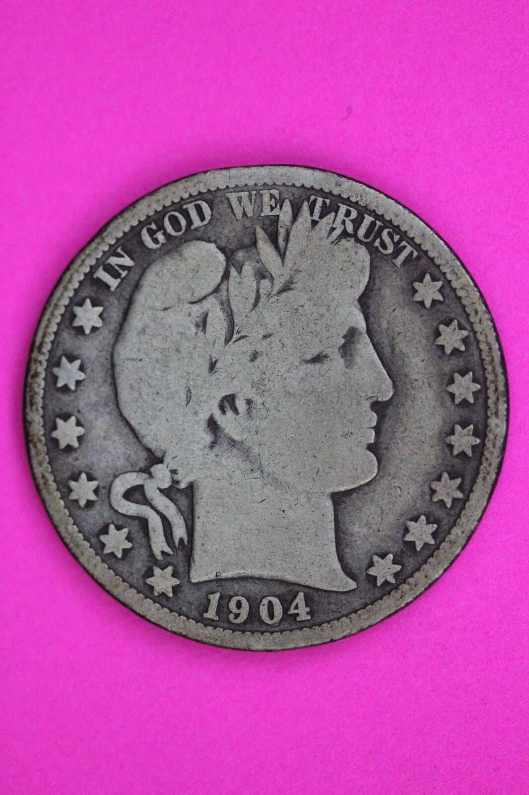 1904 S Barber Liberty Half Dollar Silver Coin Guaranteed Authentic Genuine 1496