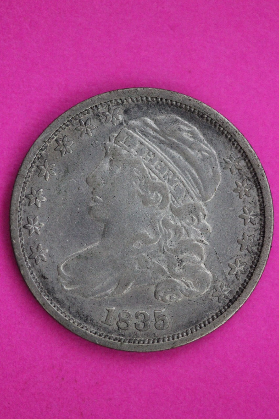 1835 Bust Capped Dime Lady Liberty Silver Coin Guaranteed Authentic Genuine 1297