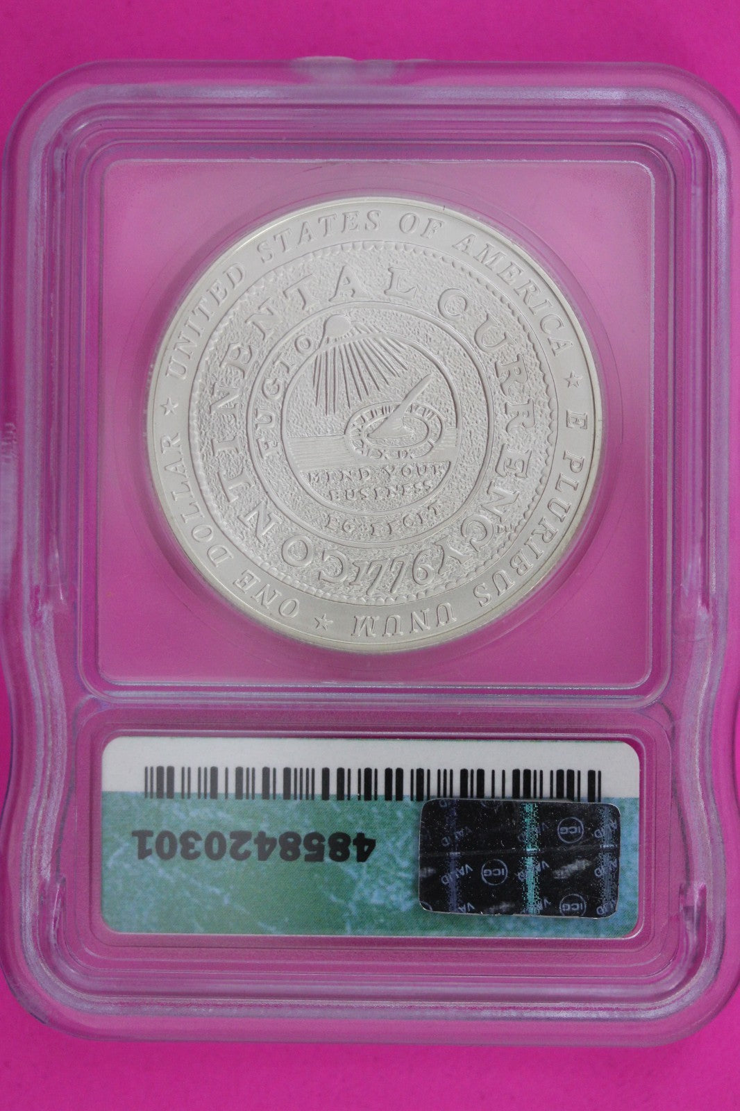 2006 P MS 70 Franklin Founding Father Commemorative Silver Dollar ICG Slab 1373