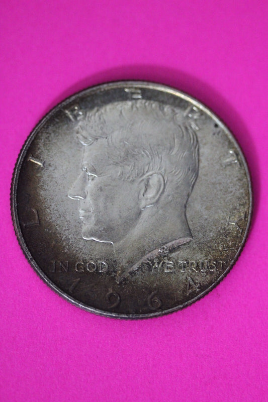Nicely Toned 1964 P John F Kennedy Silver Half Dollar Exact Gem Coin Shown 12