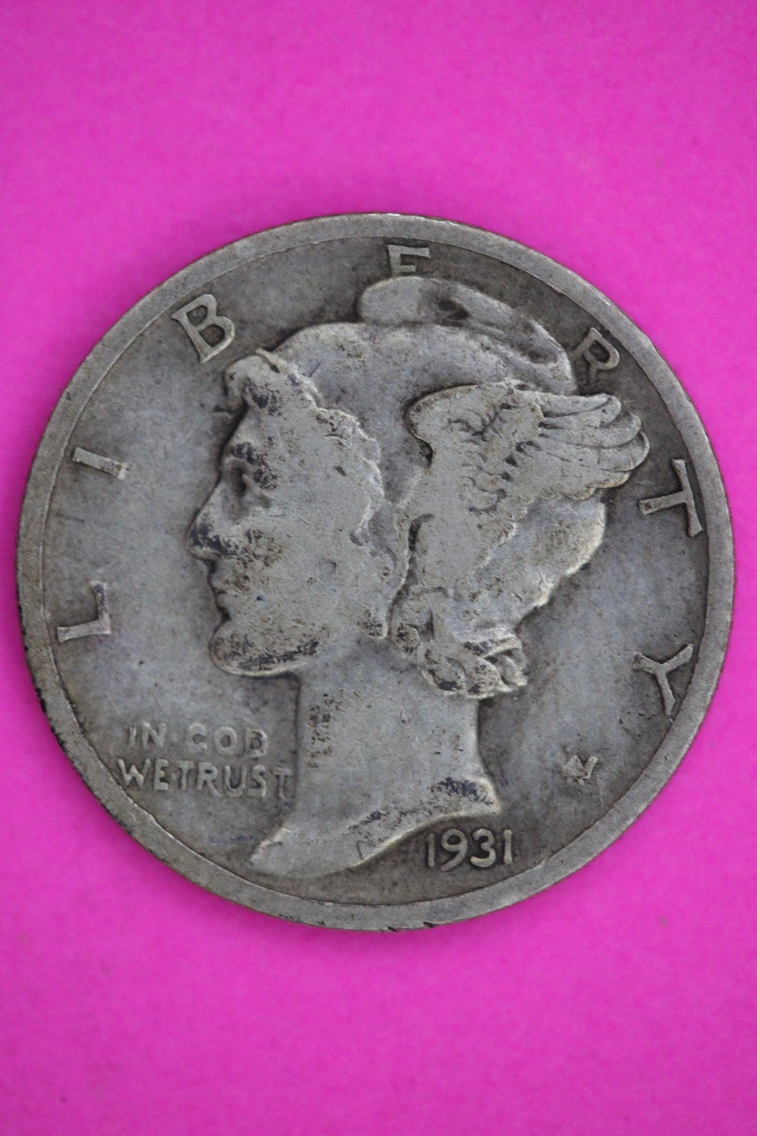 1931 D Mercury Liberty Dime Silver Coin Guaranteed Genuine American Seller 2567