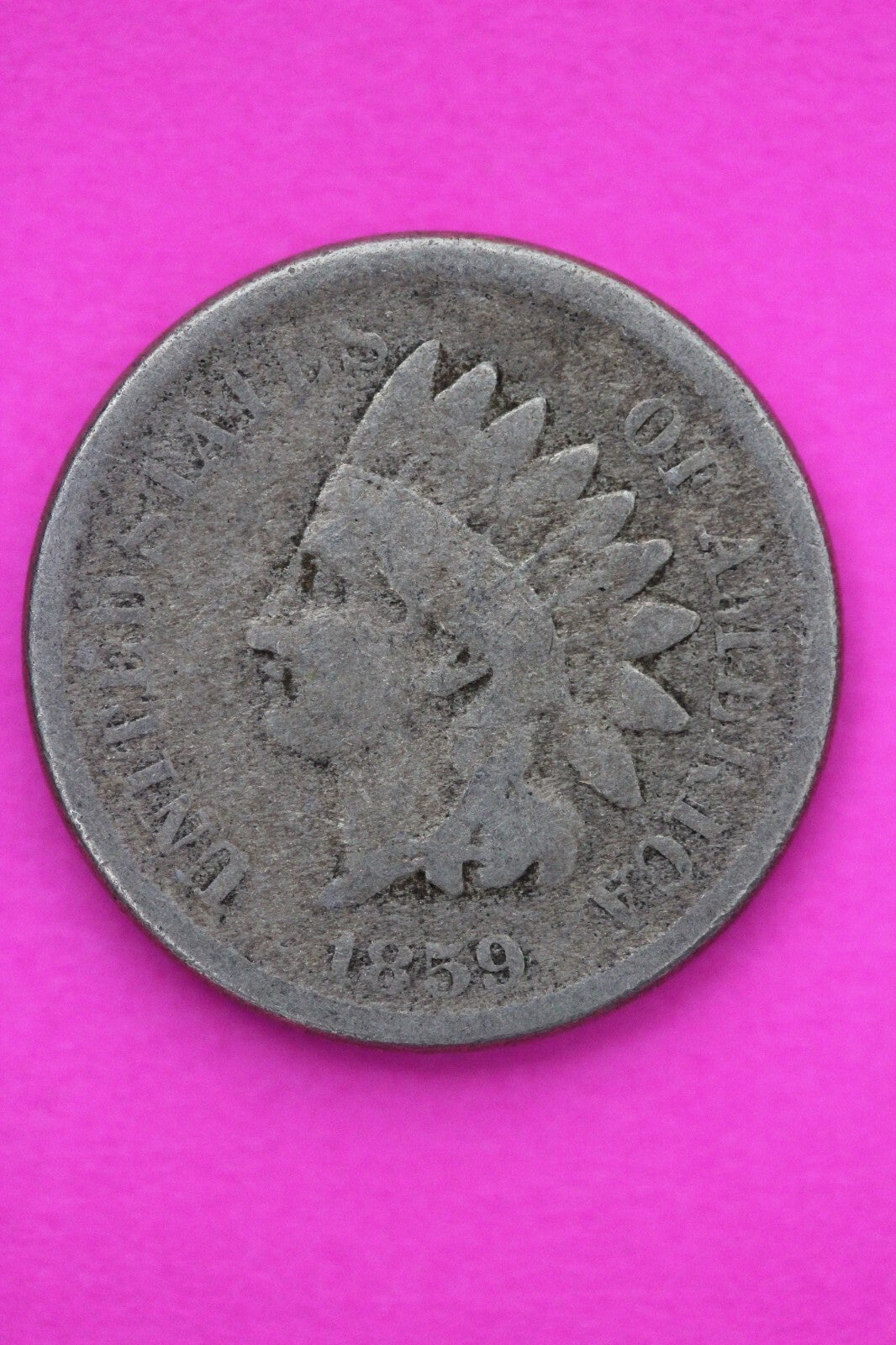 1859 Copper Nickel Indian Head Cent Penny Exact Early Type Coin Pictured 55
