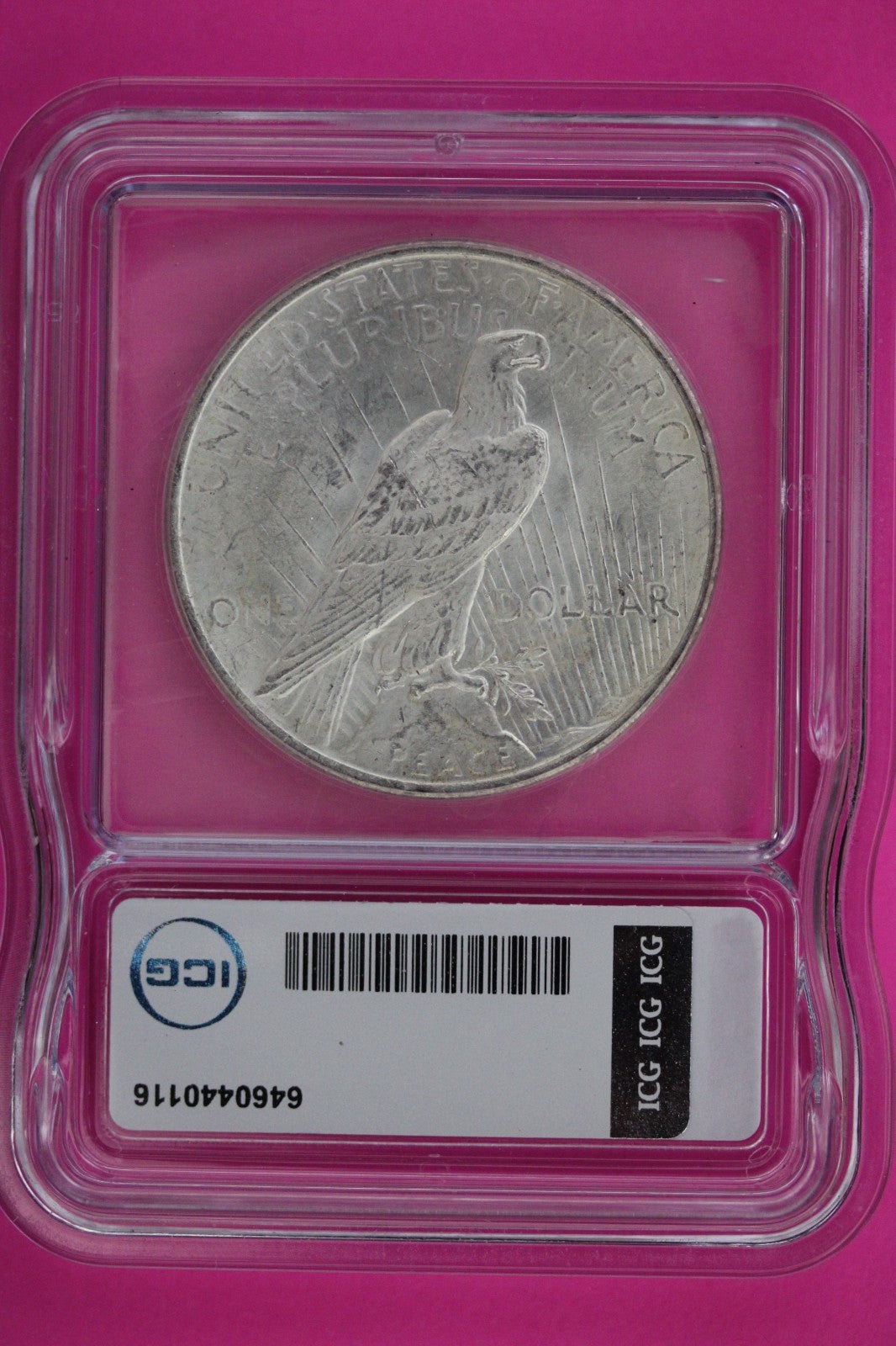 1922 P MS 62 Liberty Peace Silver Dollar ICG Certified Graded Authentic Slab 616