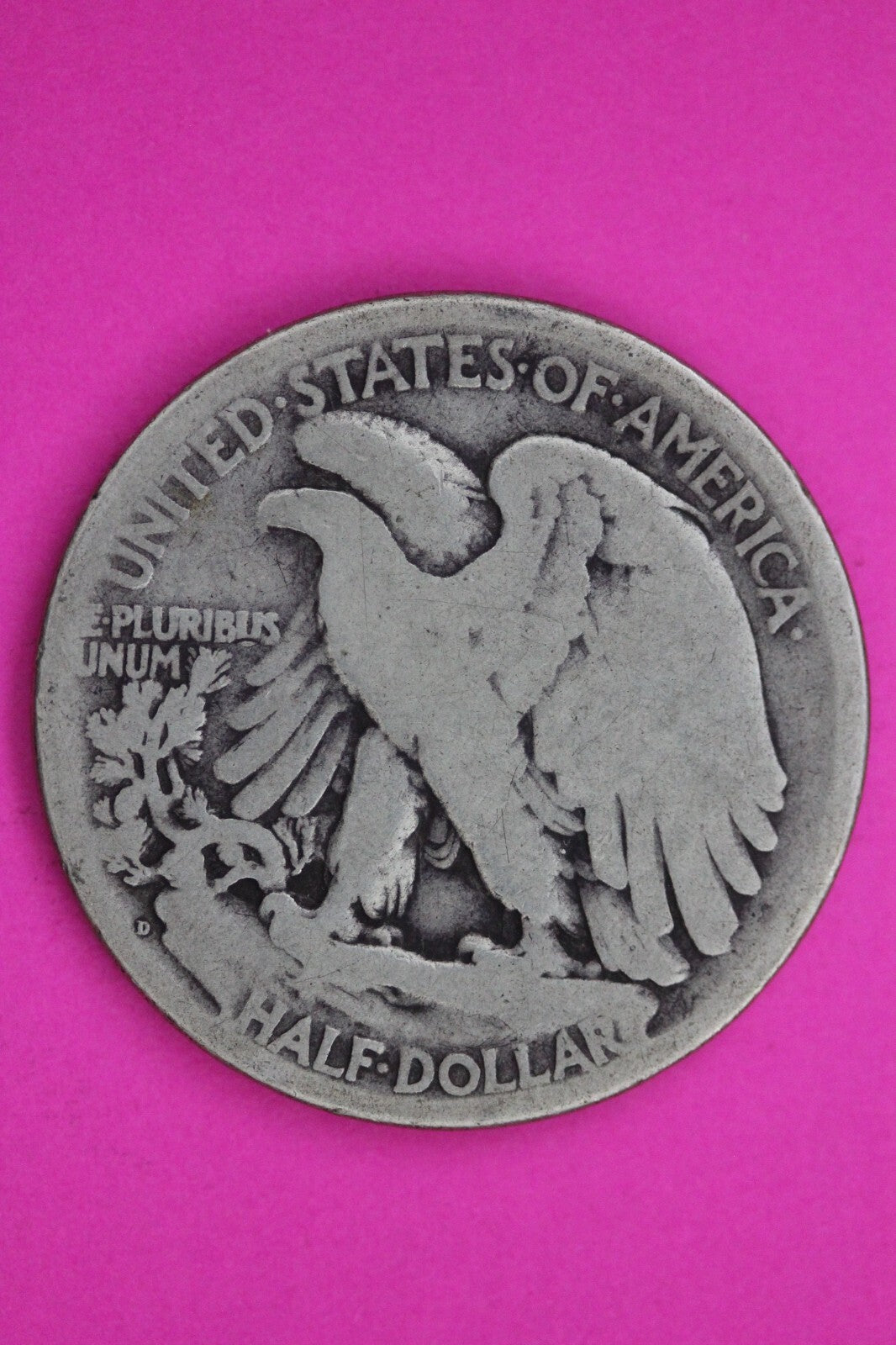 1918 D Walking Liberty Silver Half Dollar Guaranteed Authentic Genuine Coin 1161