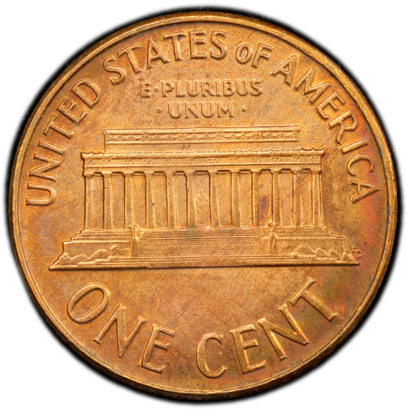 Toned 1964 D MS 63 RB Abraham Lincoln Memorial Cent PCGS Graded Slab 425