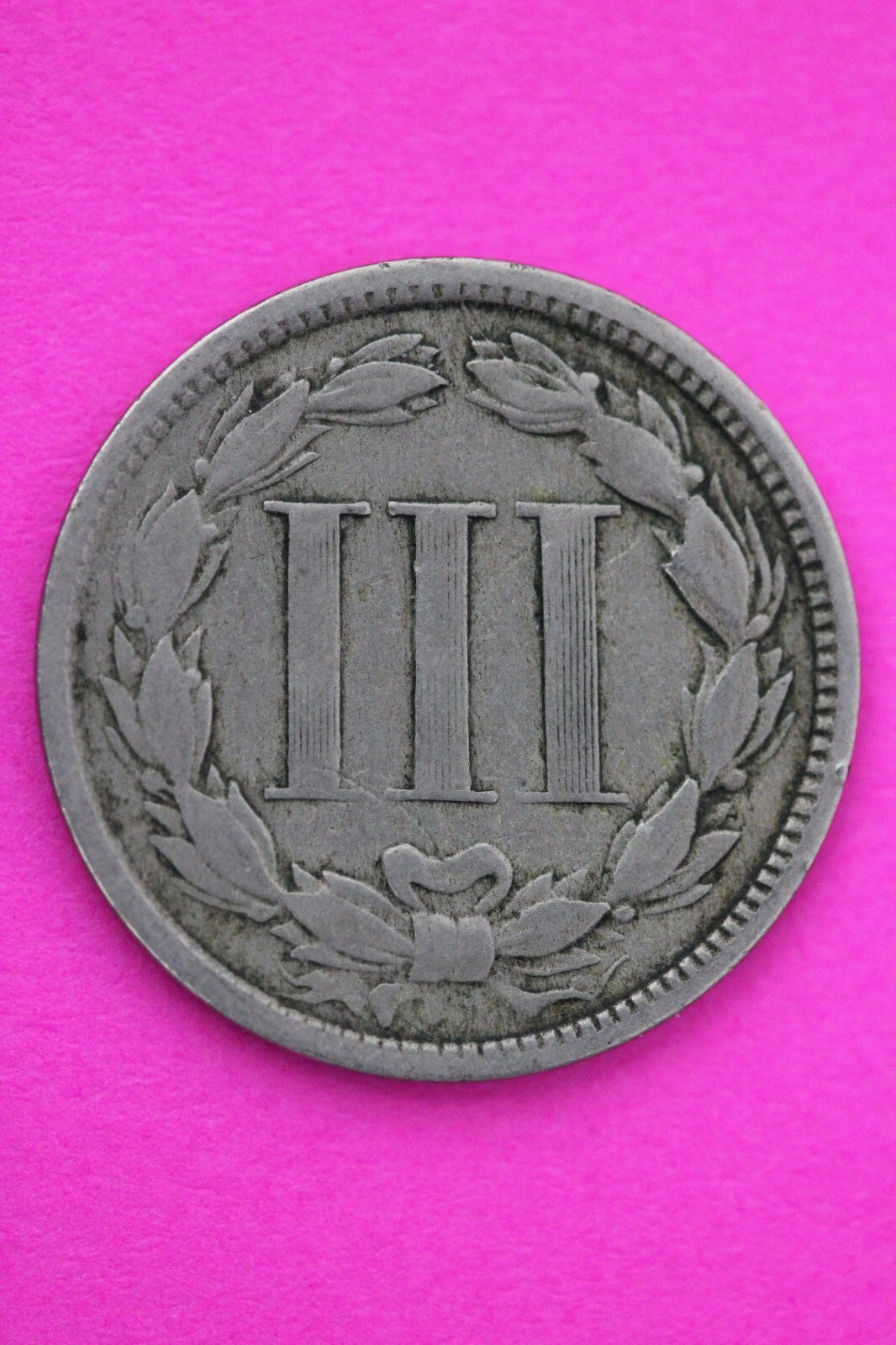 1868 Three 3 Cent Nickel Scarce Semi Key Date Type Coin Philadelphia Mint 67