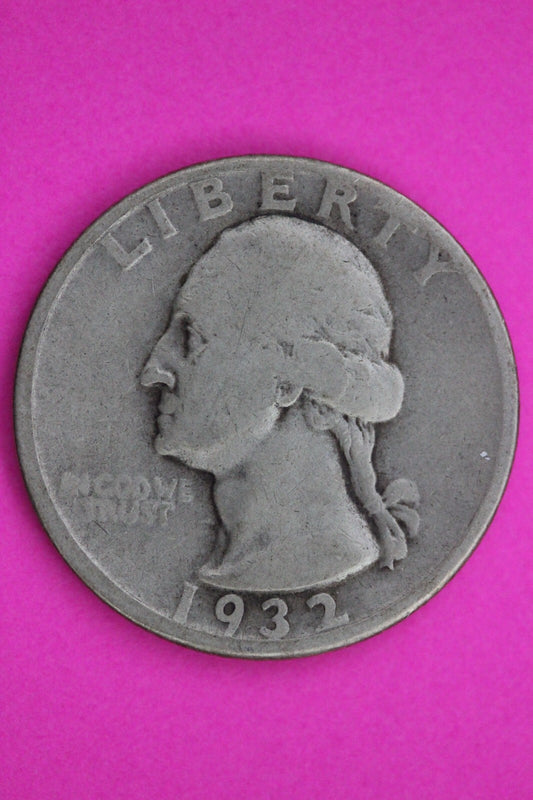 1932 D George Washington Silver Quarter Guaranteed Autthentic Genuine Coin 1231