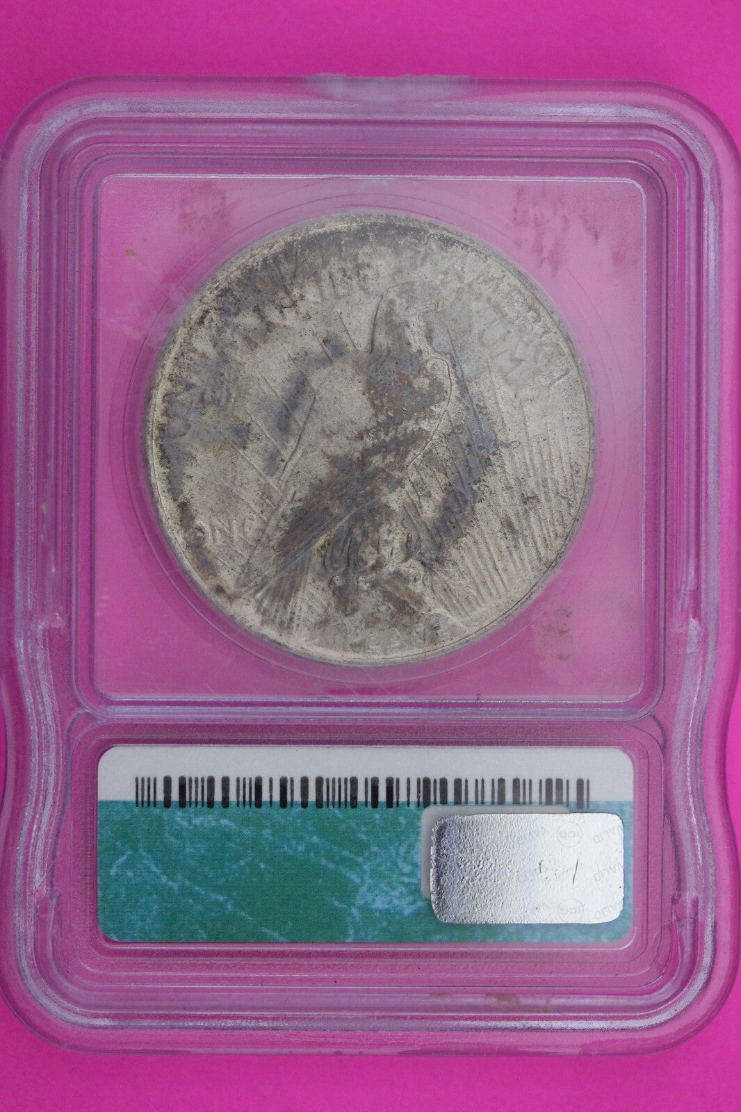 1922 P MS 63 Liberty Peace Silver Dollar ICG Certified Authentic Graded Slab 487