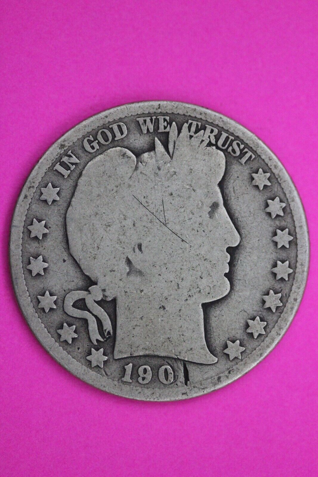 1901 P Barber Liberty Half Dollar Silver Coin You Get The Coin In Pics TOM 42