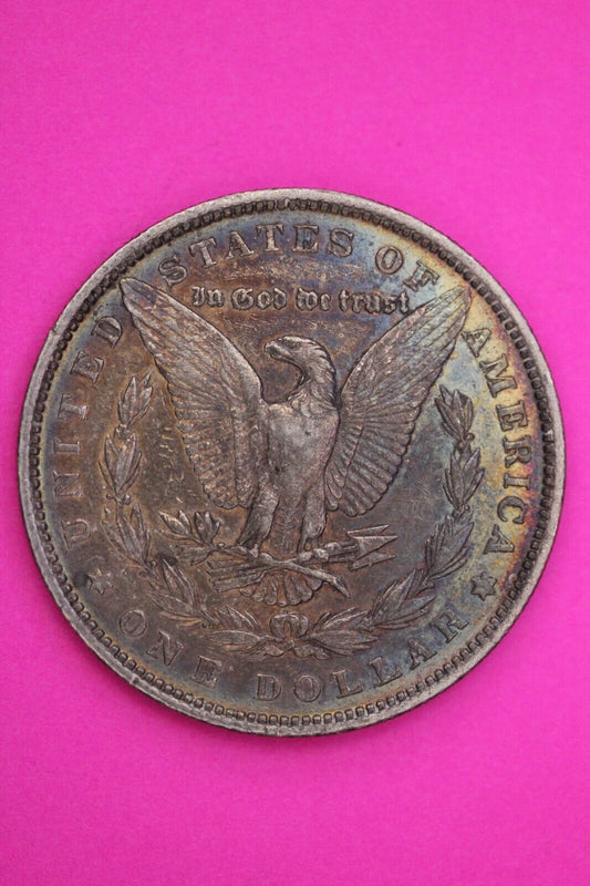 Rainbow Toned 1879 P Morgan Liberty Silver Dollar Coin Philadelphia Mint 336