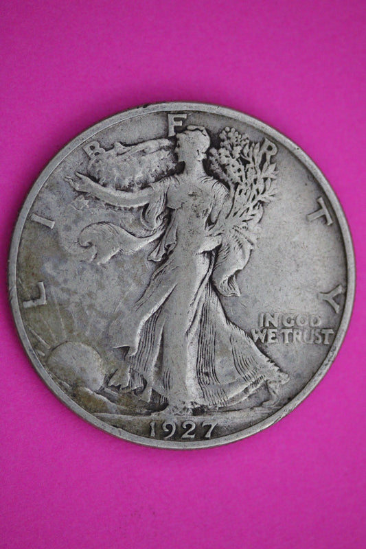 1927 S Walking Liberty Walker Half Dollar Coin Guaranteed Authentic Genuine 2430