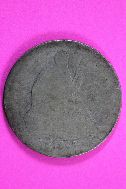 1875 P Seated Liberty Half Dollar Silver Semi Key Date Exact Coin In Pics 15