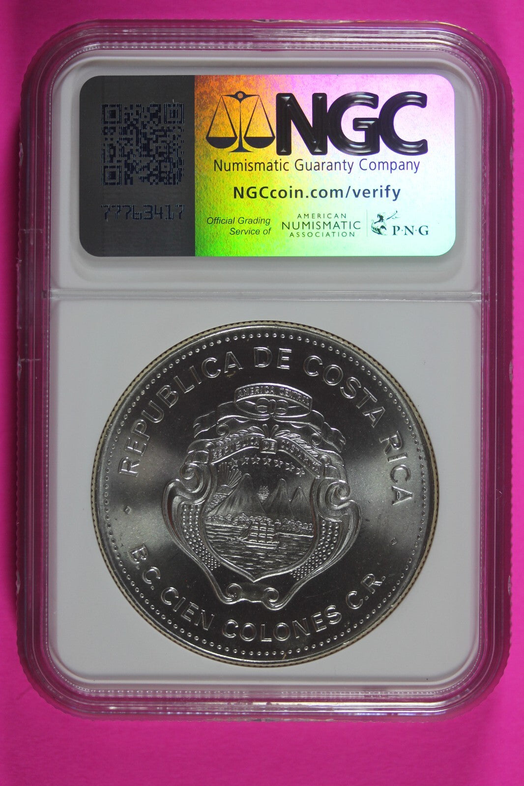 1979 MS 67 Year Of The Child Costa Rica 1 OZ Silver 100C NGC Certified Slab 1104