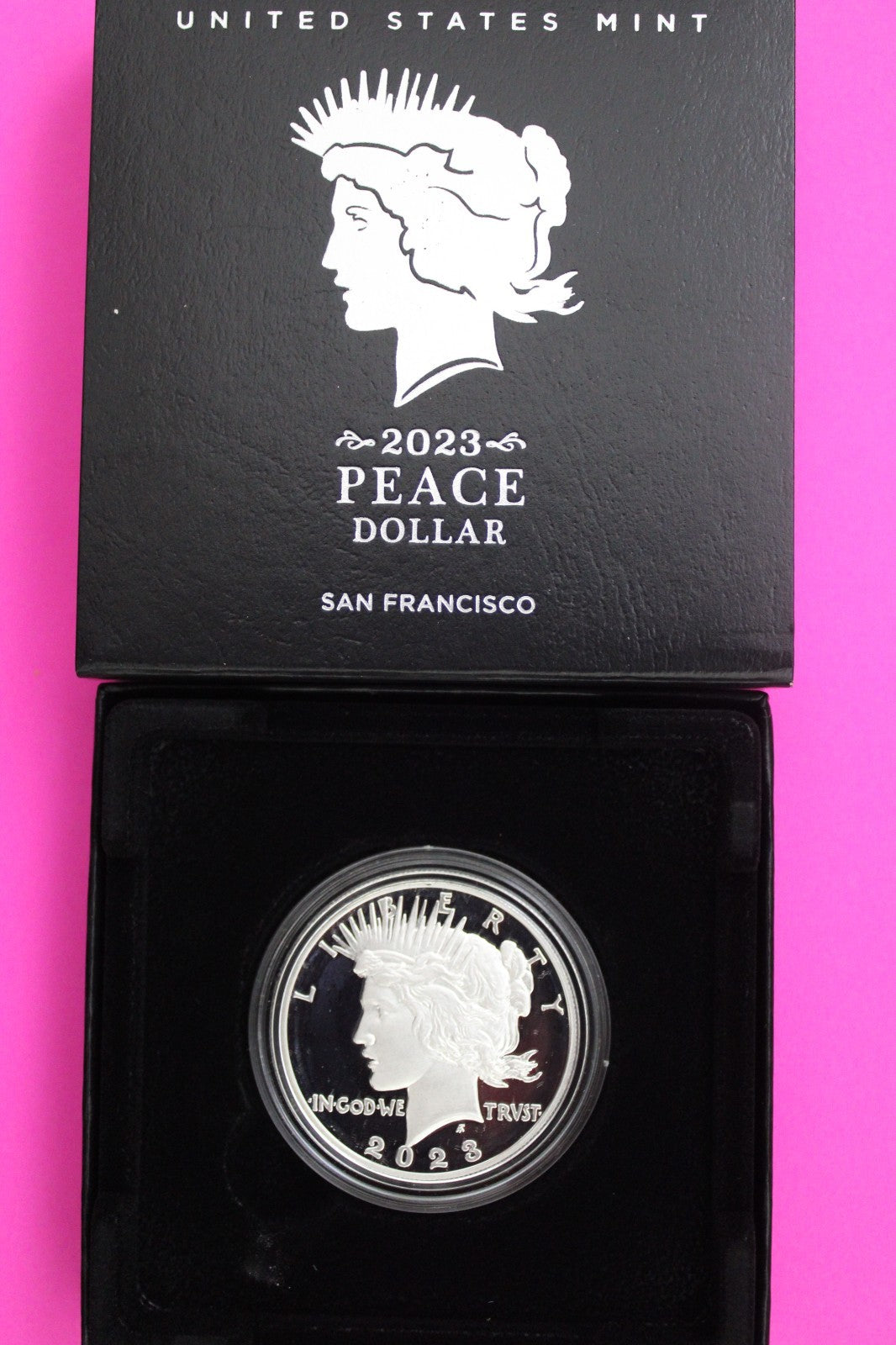 Gem Deep Cameo Proof 2023 S Peace Silver Dollar 999 Fine Mint Box & COA 6011