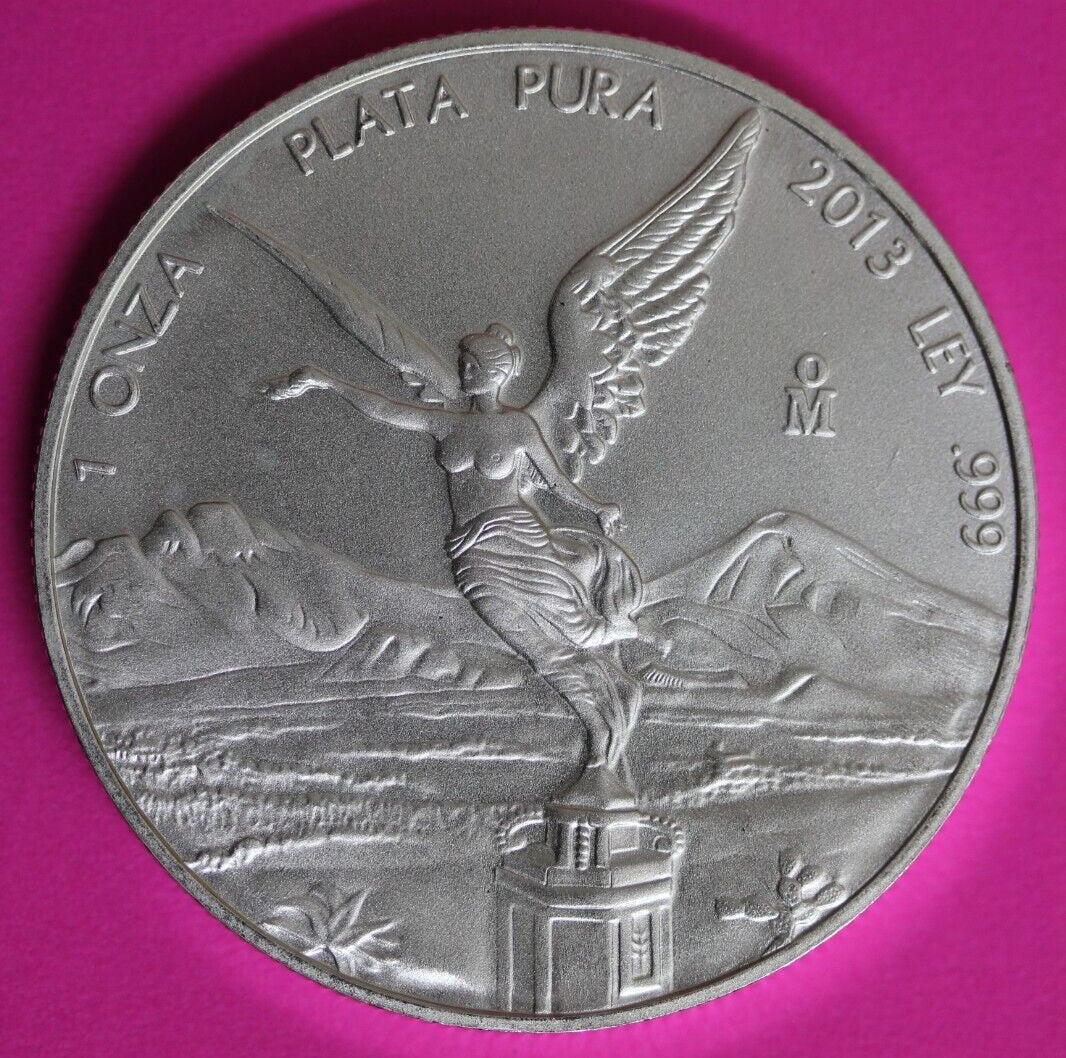 Gem BU 2013 Mexico Libertad Same Coin In Pics 1 Onza 1 OZ .999 Silver Coin 111