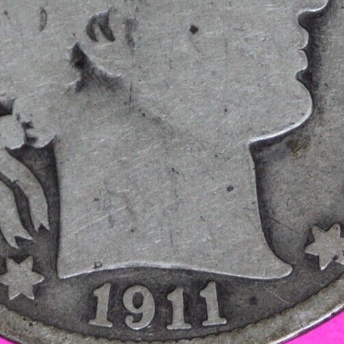 1911 P Barber Liberty Half Dollar Scarce Semi Key Date Coin Philadelphia 154