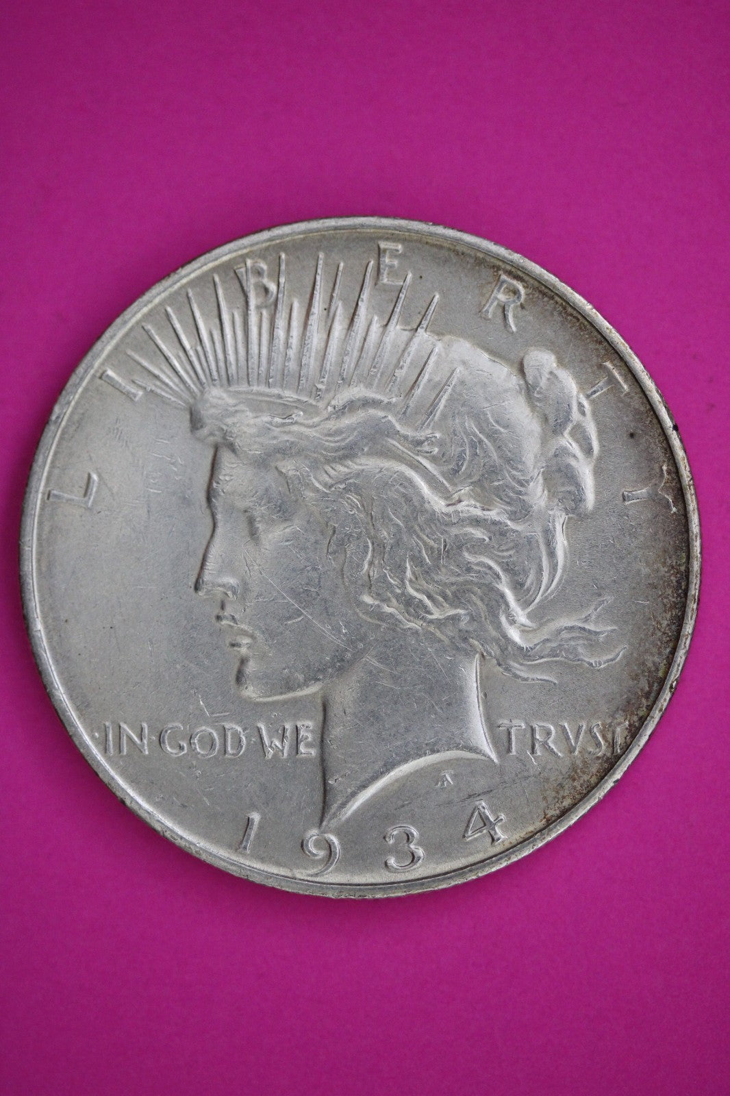 1934 D Peace Lady Liberty Semi Key Date Silver Dollar Guaranteed Authentic 2685