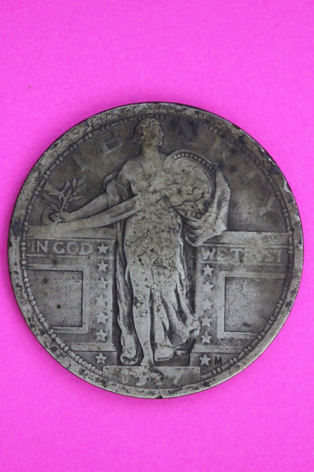 1917 P Type 1 Standing Liberty Silver Quarter Guaranteed Authentic Genuine 1213