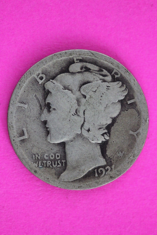 Key Date 1921 P Mercury Winged Liberty Dime Silver You Get Same Coin In Pics 18