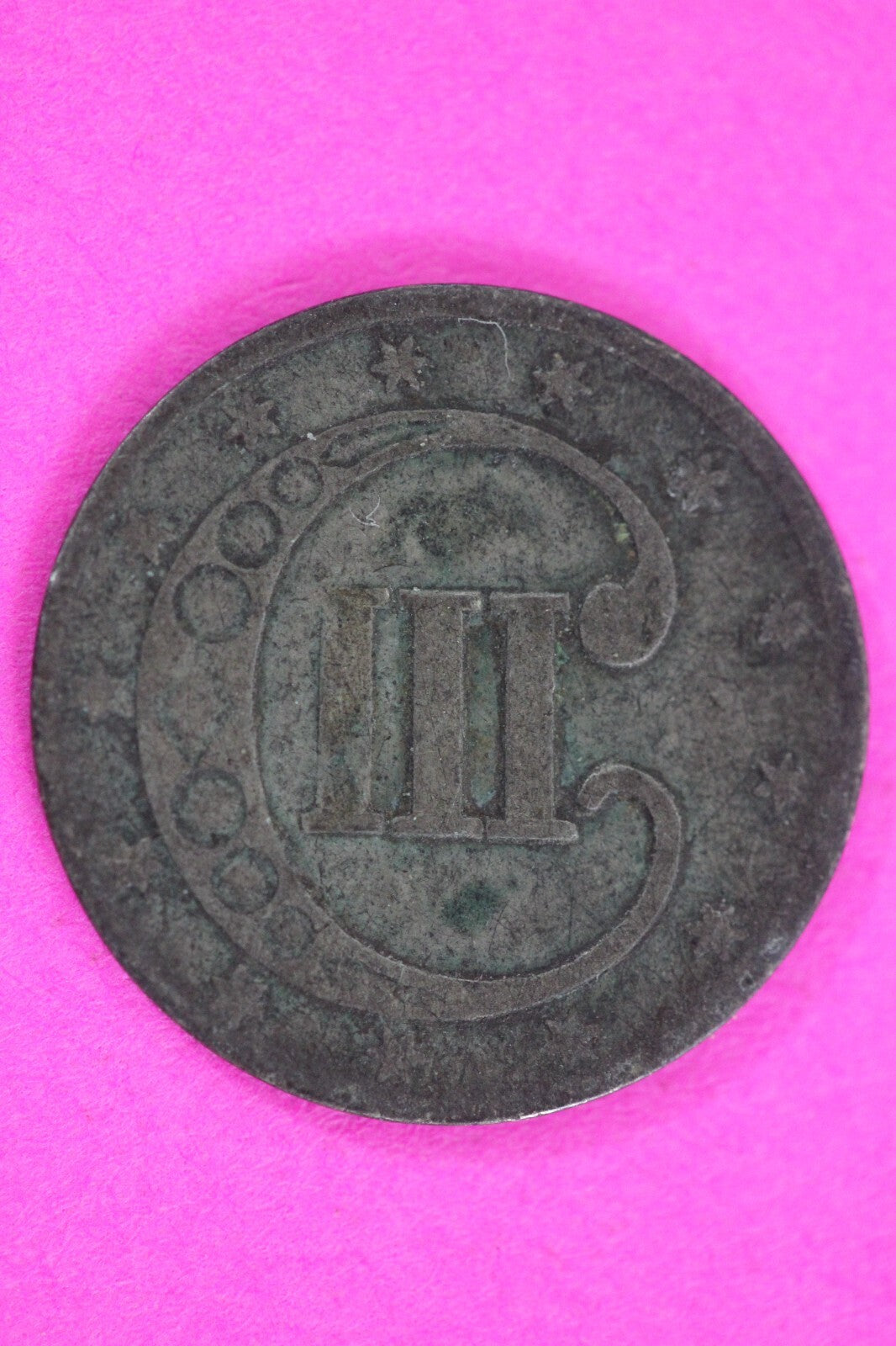 1853 Trime 3 Three Cent Silver Dime Exact Coin Shown In Pics Semi Key Date 75