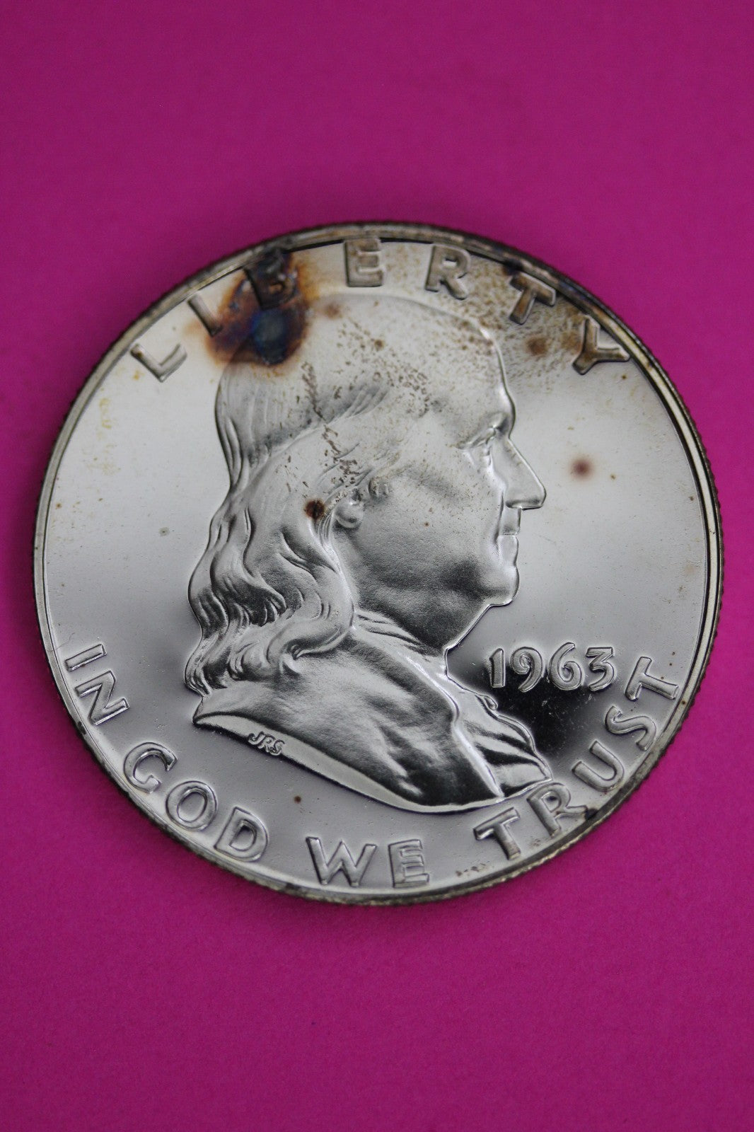 Cameo 1963 Proof Ben Franklin Half Dollar Silver Coin Guaranteed Genuine 1786