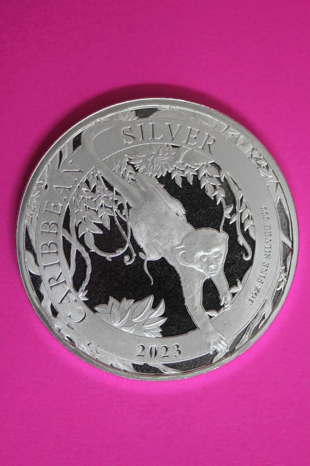 Gem BU 2023 Barbados Monkey 1 OZ Silver Coin .999 Fine $1.00 Same Coin In Pic 06