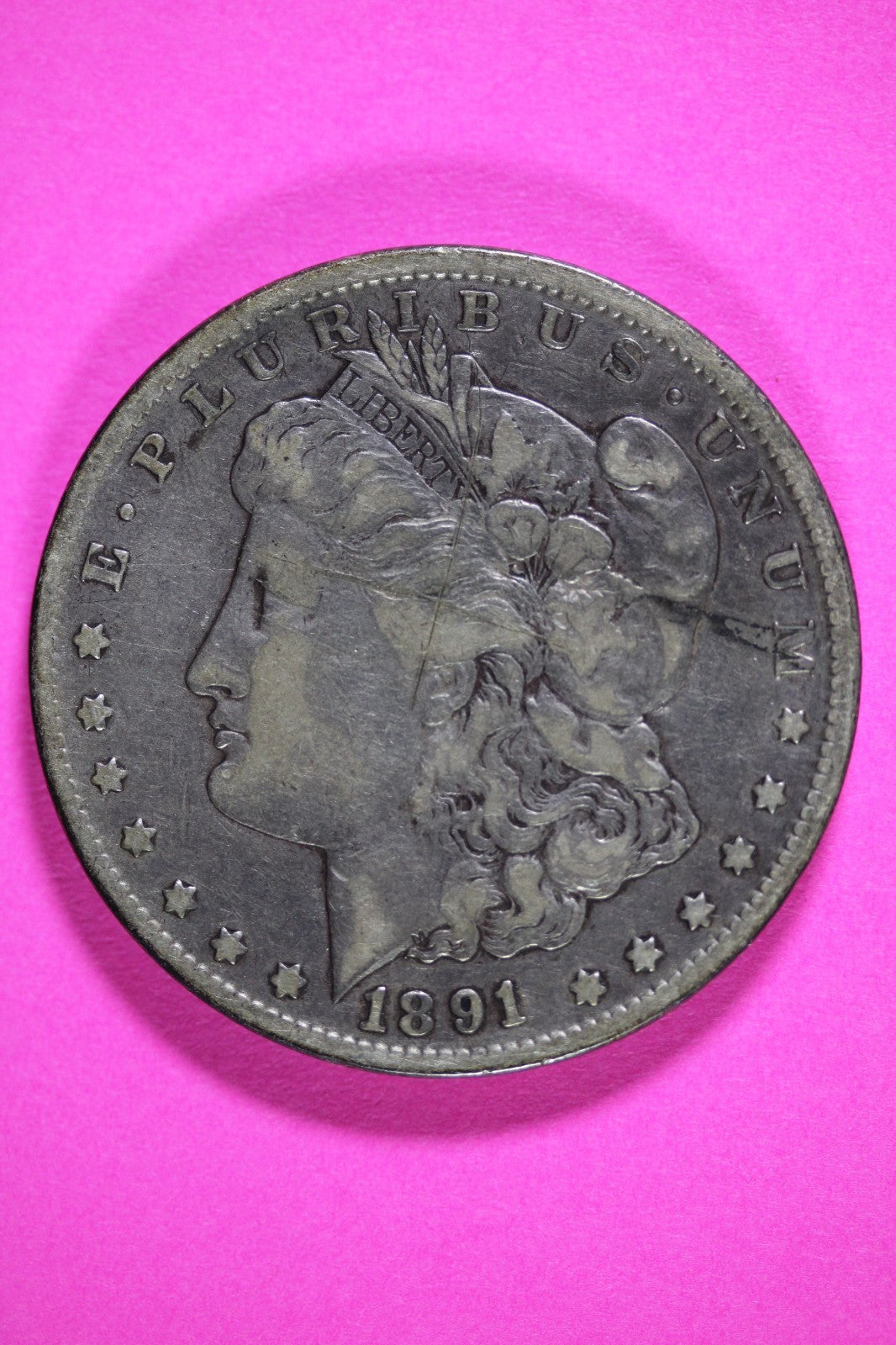 1891 CC Morgan Lady Liberty Silver Dollar Guaranteed Authentic & Genuine 2670