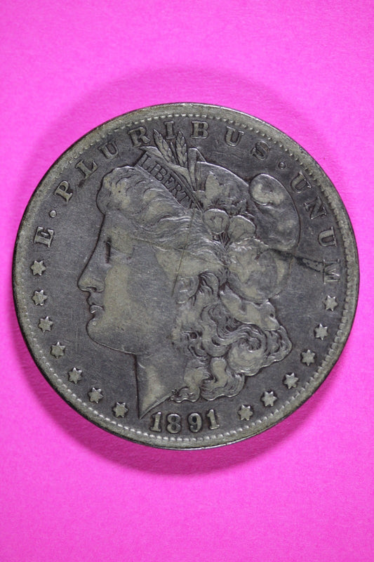 1891 CC Morgan Lady Liberty Silver Dollar Guaranteed Authentic & Genuine 2670