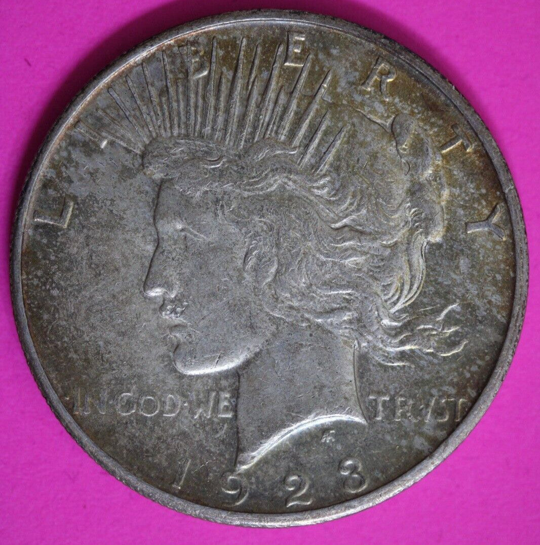 Toned 1923 S Liberty Peace Silver Dollar Exact Coin In Pics Lots Luster 96