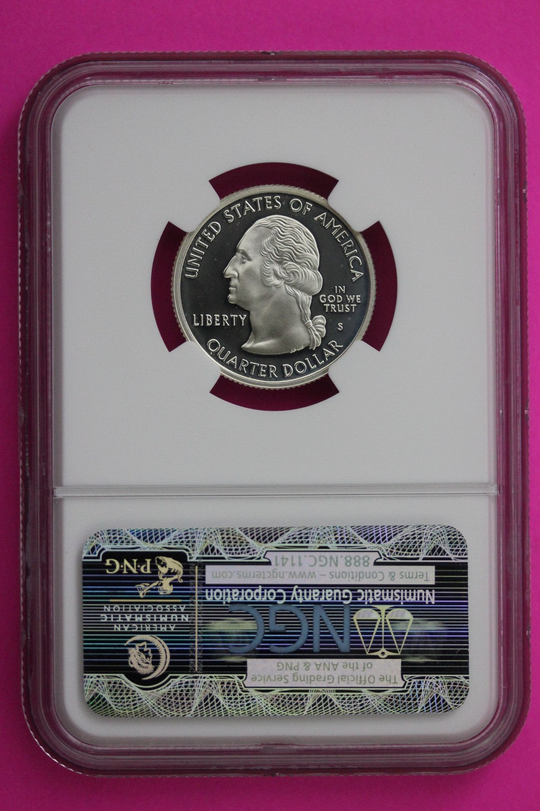 2001 S PF 70 Vermont Silver State Quarter NGC Certified Authentic Slab 433