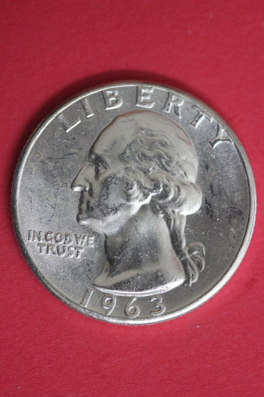 1963 Uncirculated Type B Reverse George Washington Quarter Exact Coin OCE 133