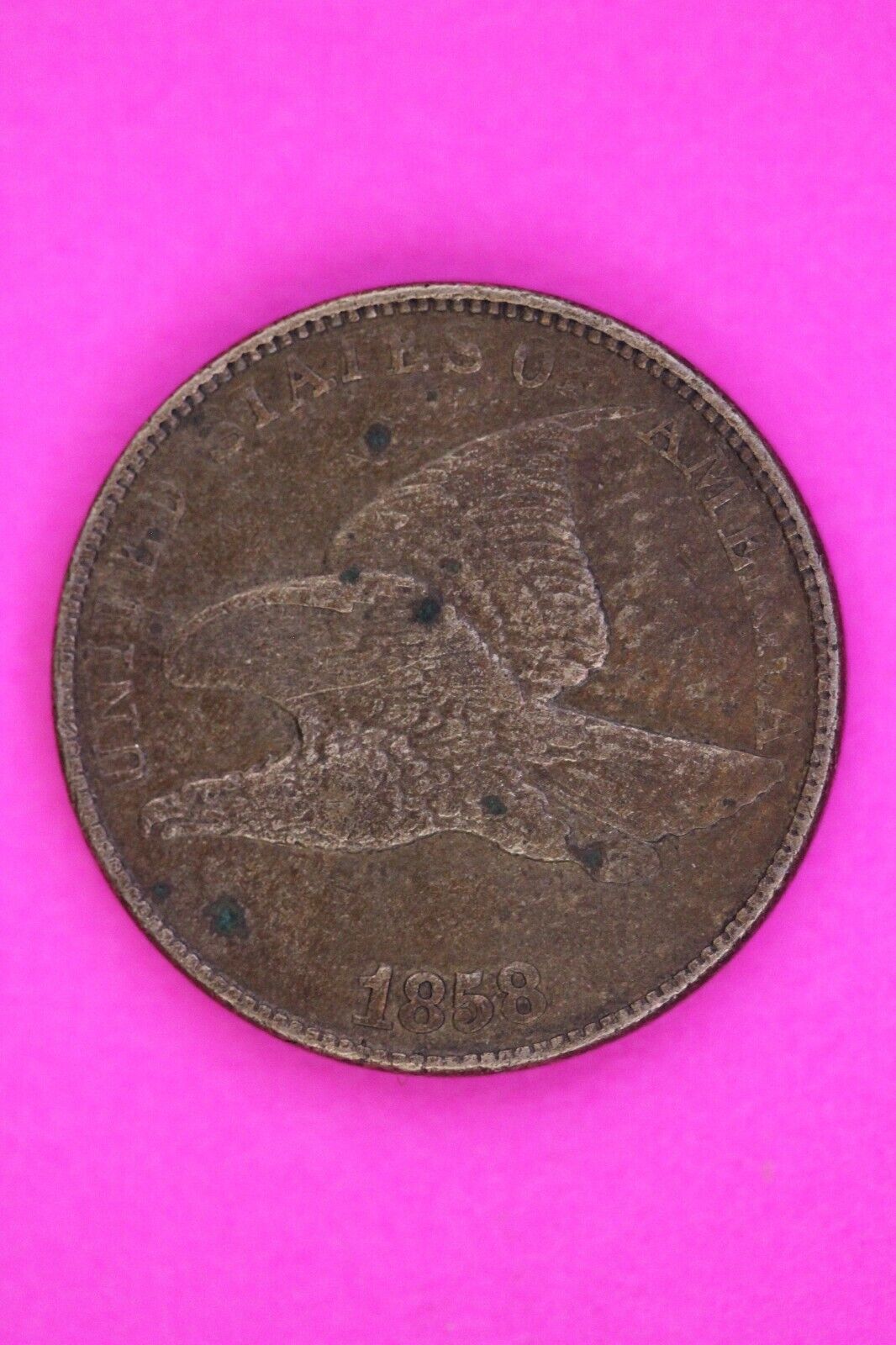 1858 Flying Eagle Cent Penny You Get The Exact Same Scarce Coin In Pics 151