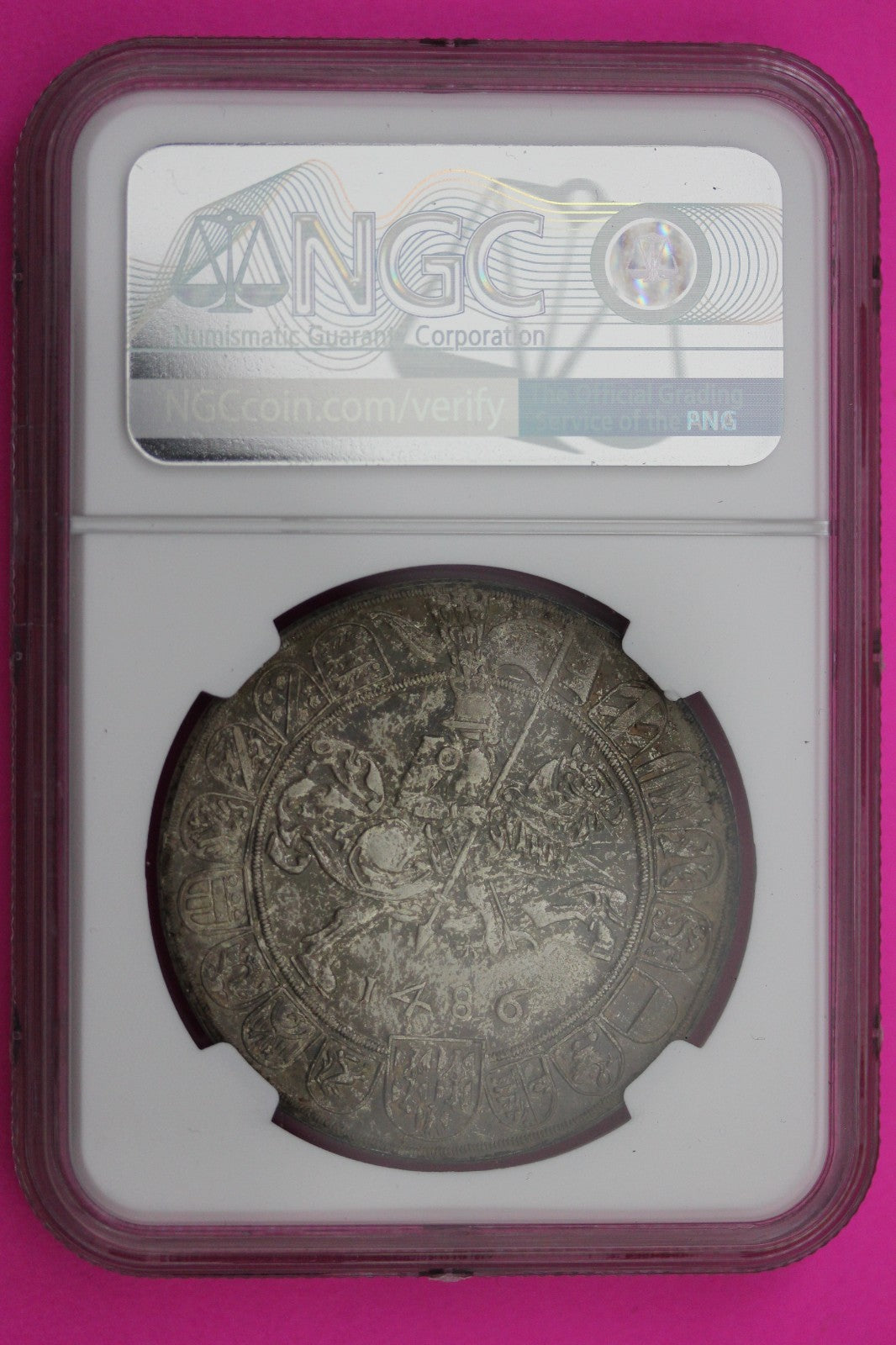 1953 Restrike of 1486 Austria Guldiner Silver Coin NGC MS 67 Certified Slab 592