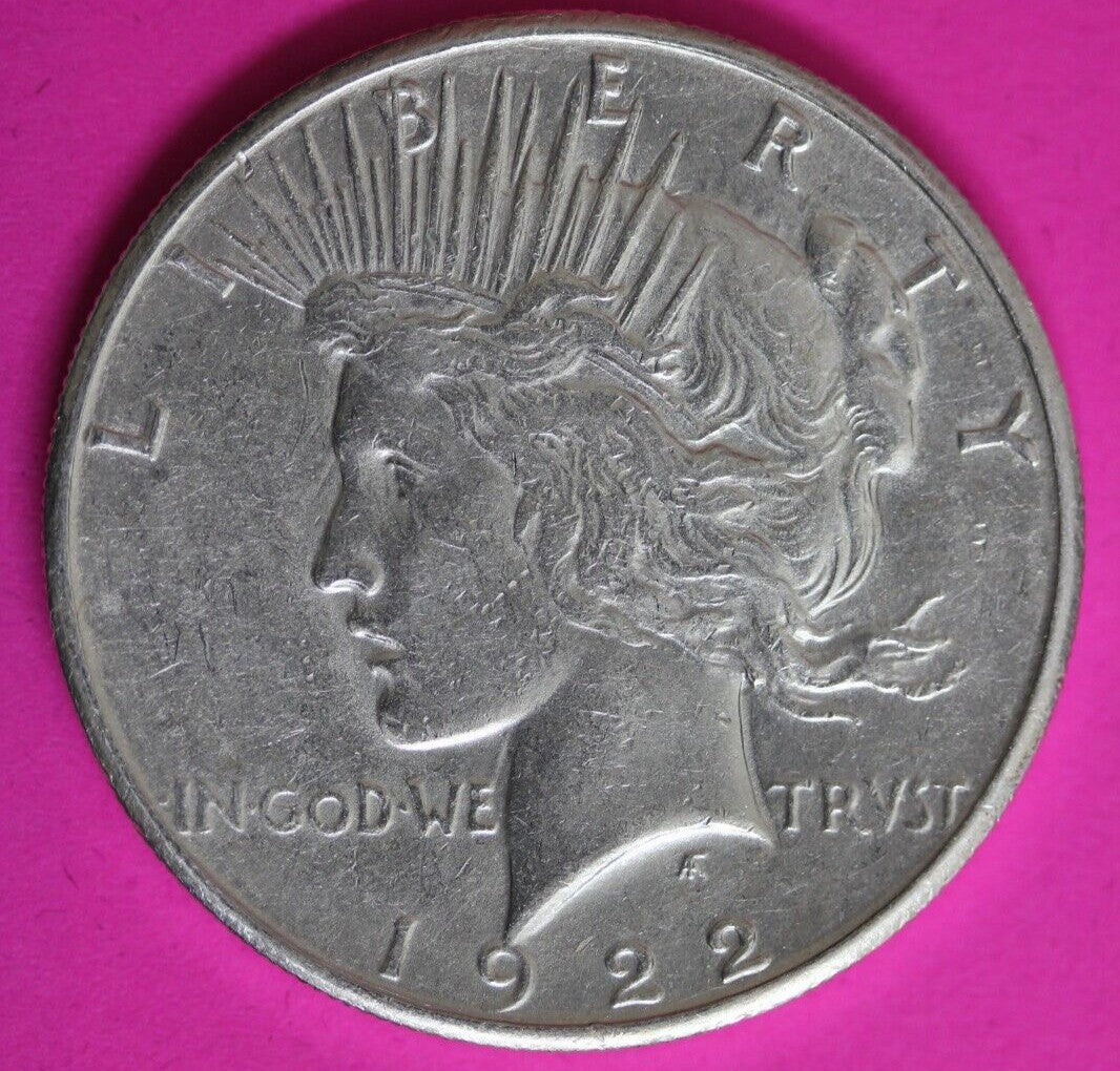 High Grade 1922 S Liberty Peace Silver Dollar San Francisco Mint Nice Luster 166