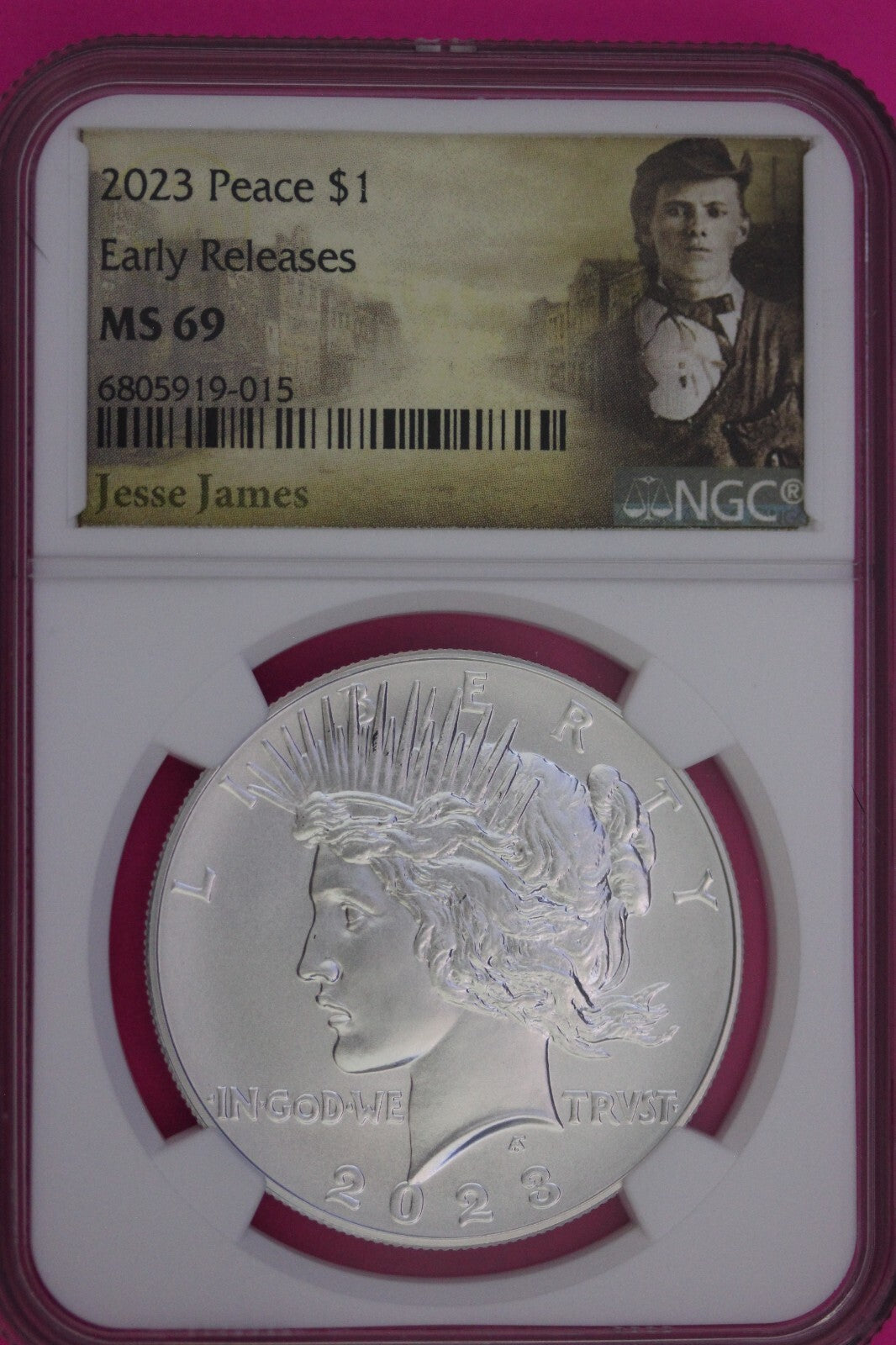 2023 MS 69 Peace Silver Dollar NGC Graded Certified Graded Early Releases 850