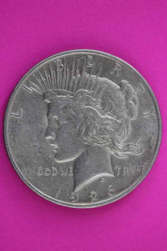 High Grade 1926 D Peace Liberty Silver Dollar Guaranteed Authentic Coin 1012